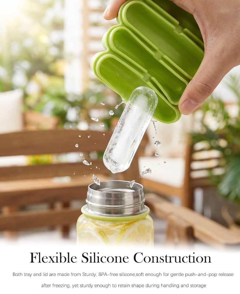 Silicone Ice Stick Tray – Easy Long Ice Sticks for Cold Drinks