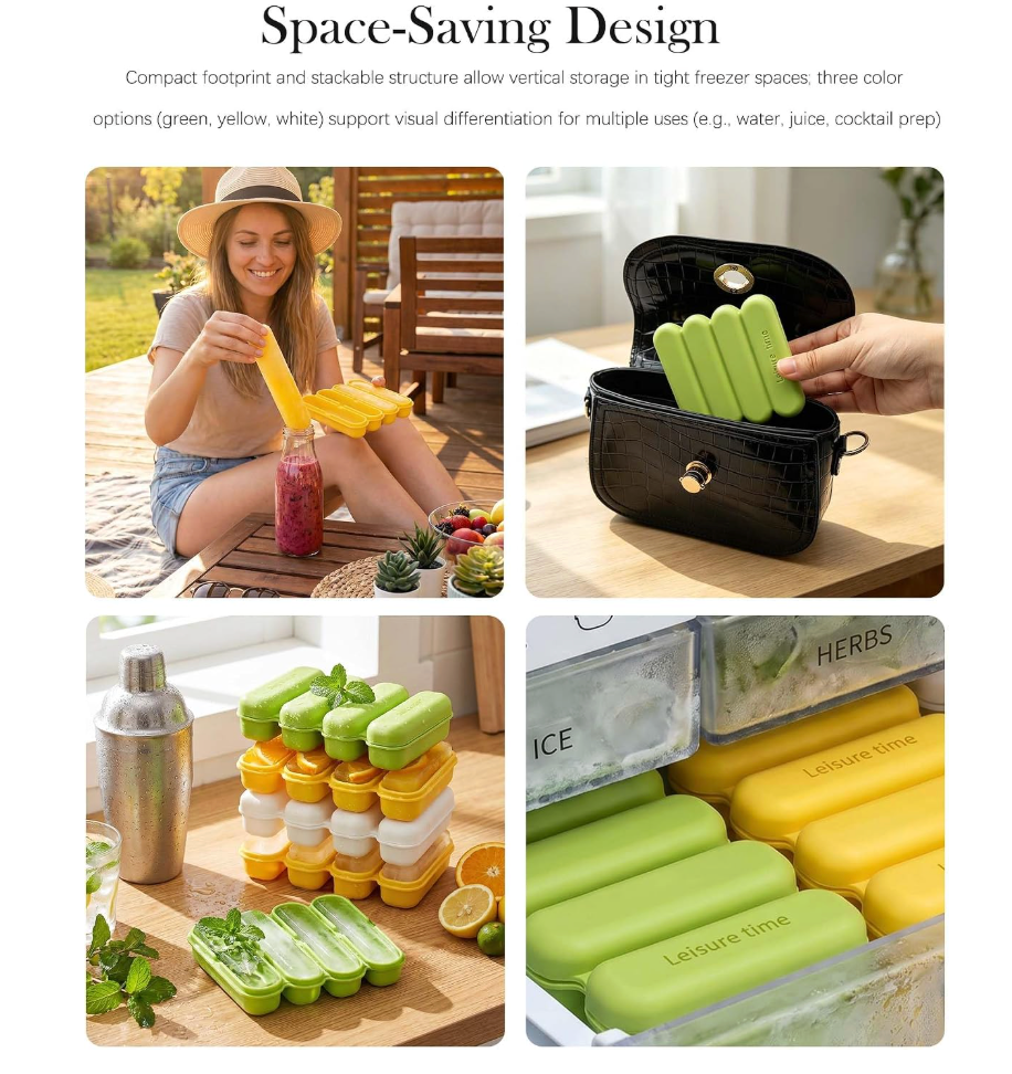 Silicone Ice Stick Tray – Easy Long Ice Sticks for Cold Drinks