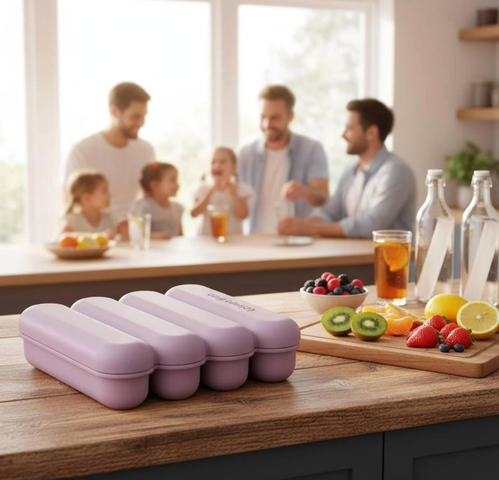 Silicone Ice Stick Tray – Easy Long Ice Sticks for Cold Drinks