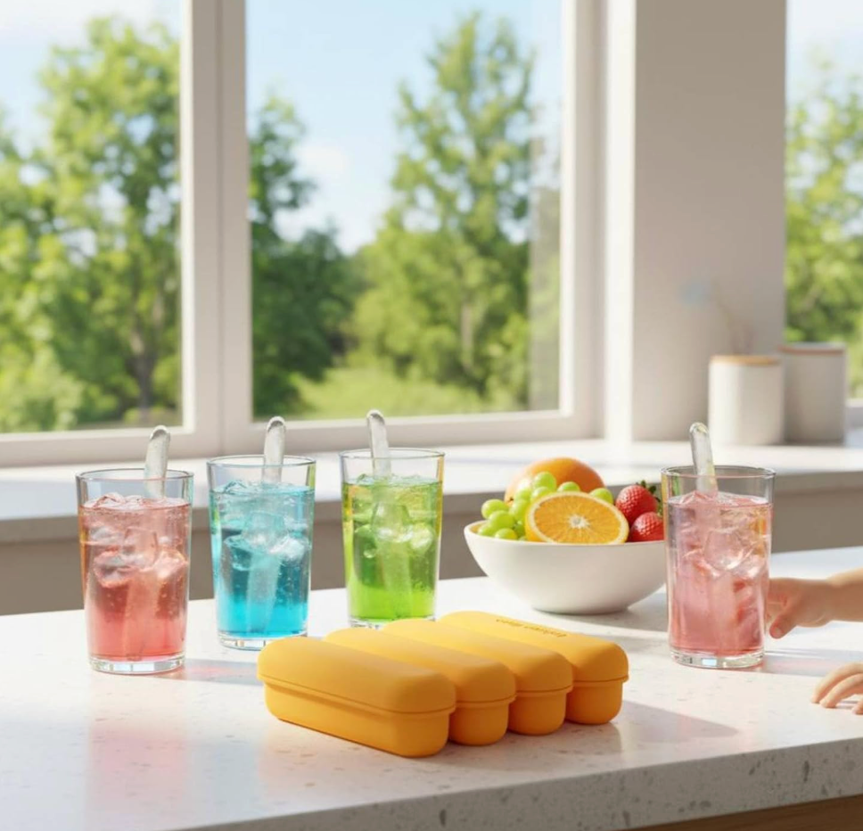 Silicone Ice Stick Tray – Easy Long Ice Sticks for Cold Drinks